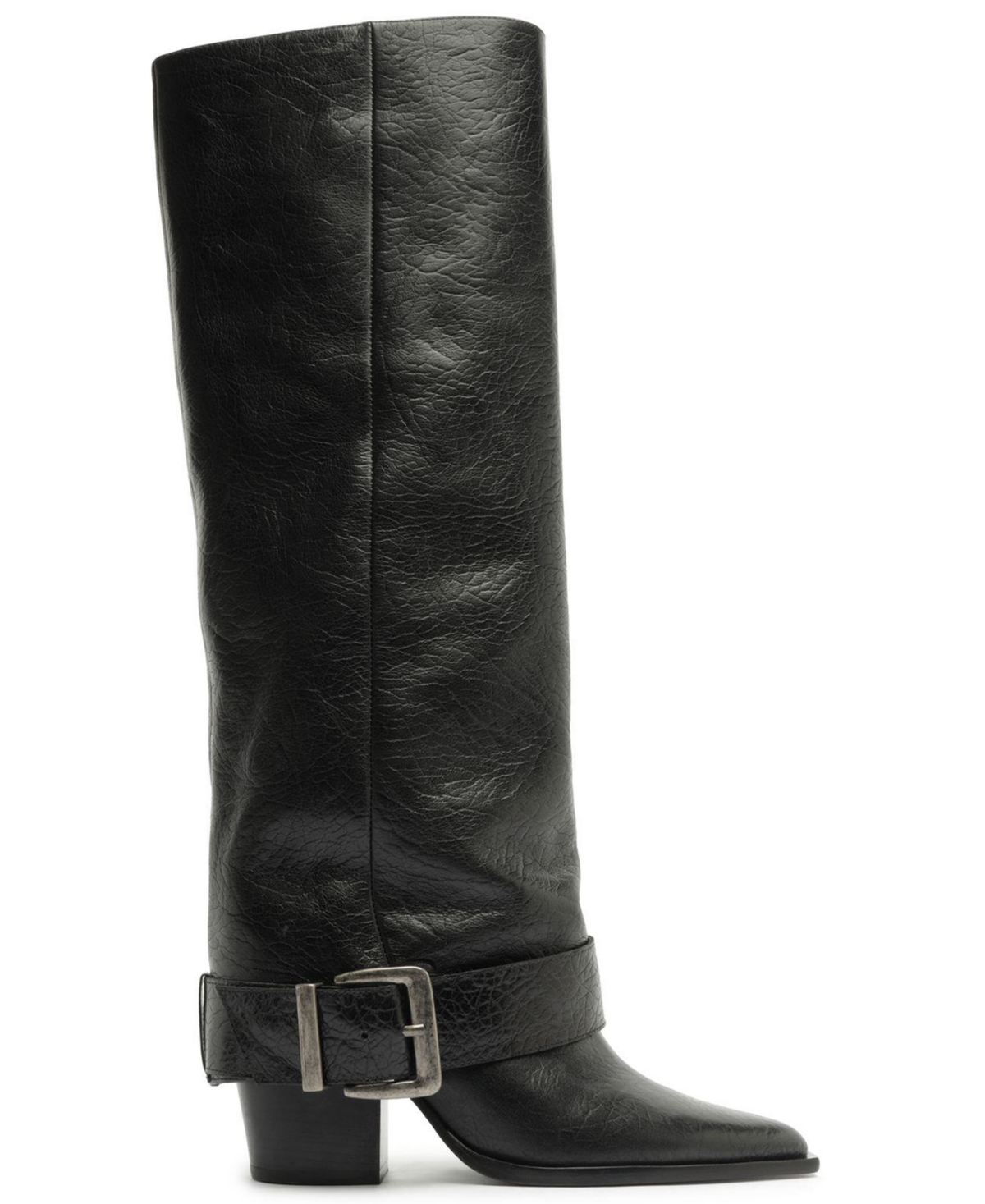 Schutz Women's Parker Up Buckle Tall Dress Boots