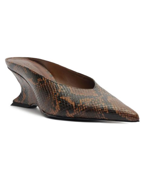 Женские сабо Schutz Siena Mid Wedge Mule Pumps, цвет: С принтом