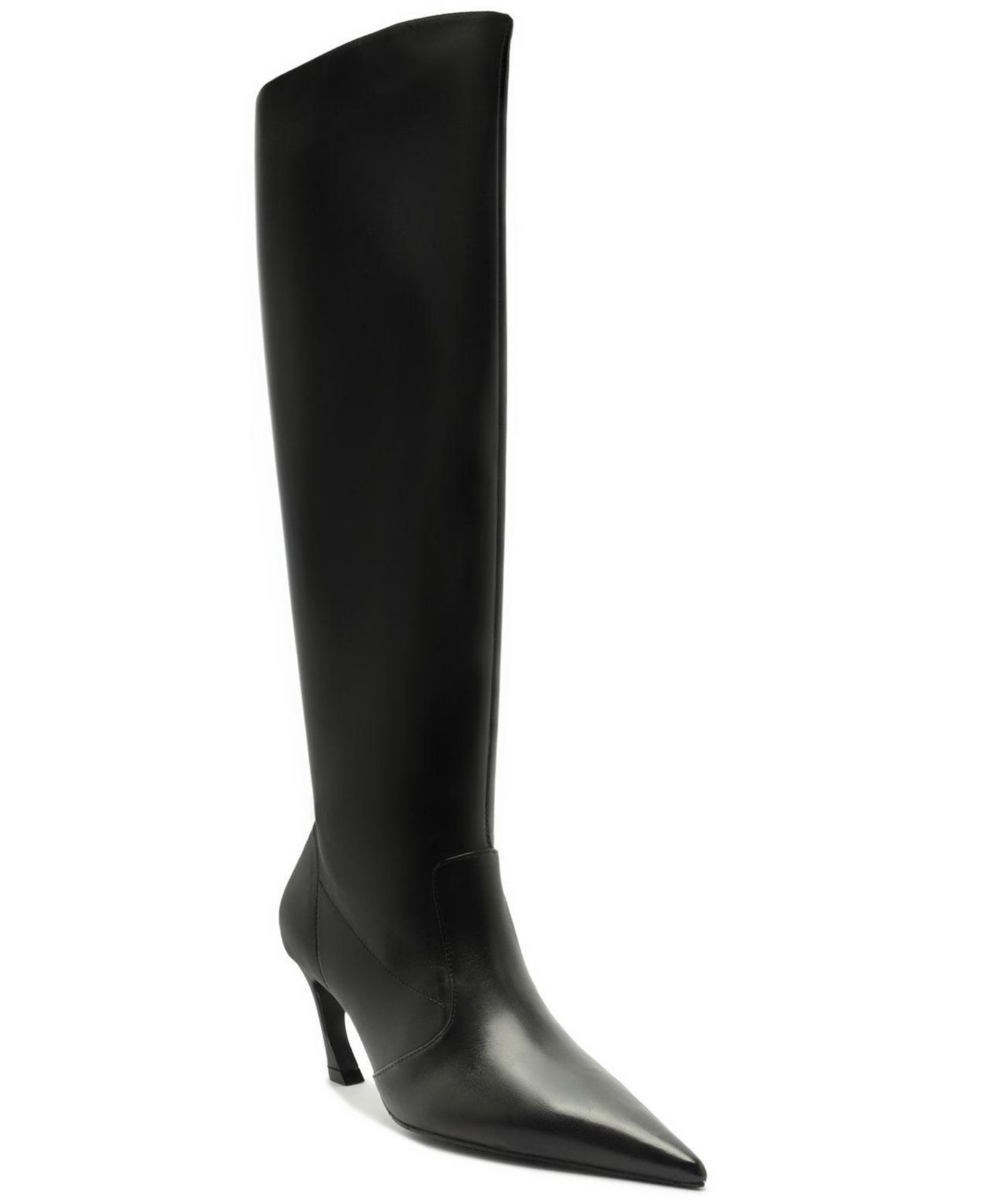 Женские ботинки Schutz Lexi Mid Pointed Toe Slouch Dress Boots, цвет: Чёрный — фото 1