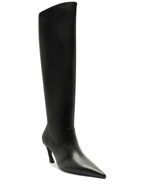 Женские ботинки Schutz Lexi Mid Pointed Toe Slouch Dress Boots, цвет: Чёрный