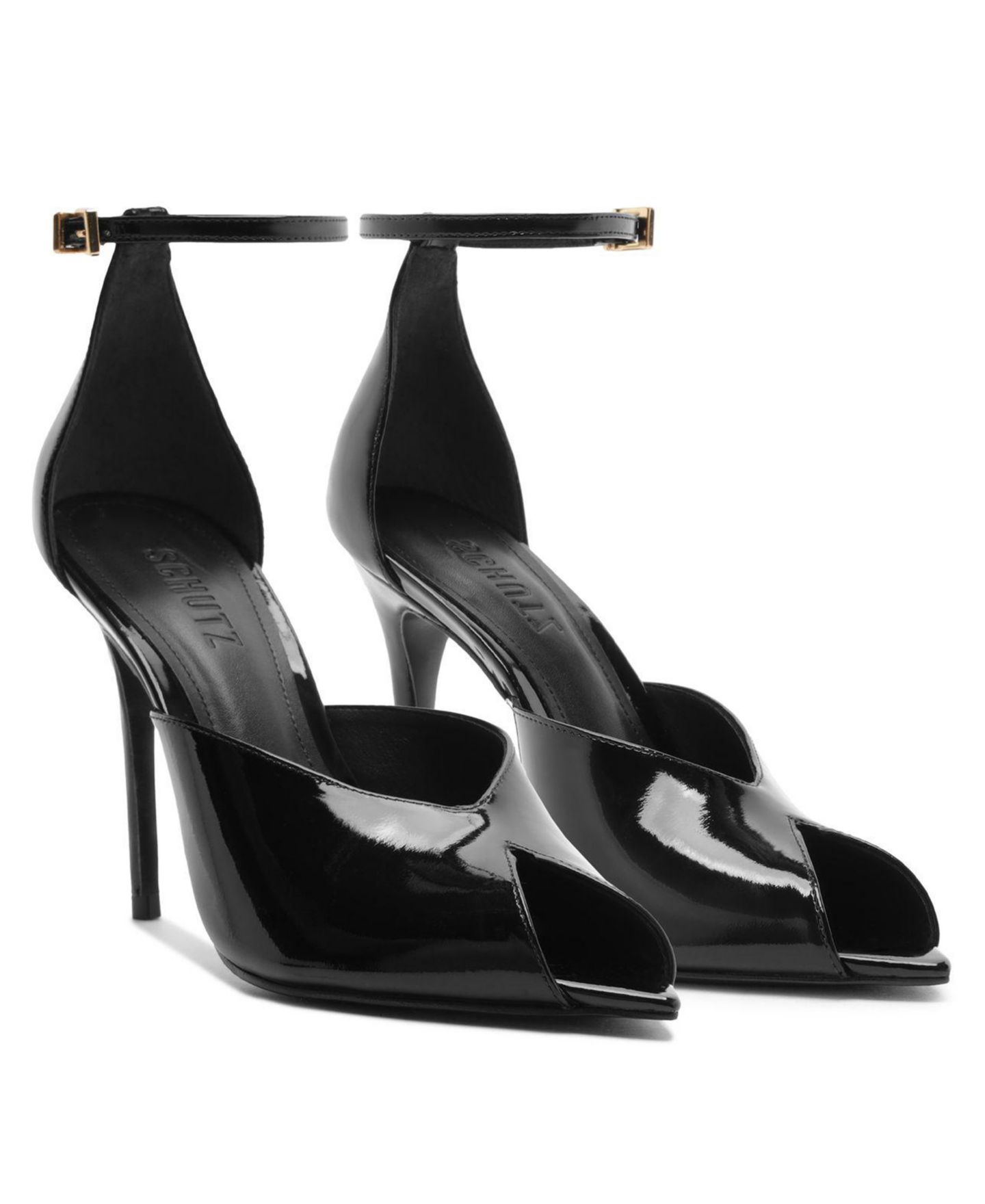 Женские туфли Schutz Ingrid Lace Ankle Strap Pumps, цвет: Чёрный — фото 11