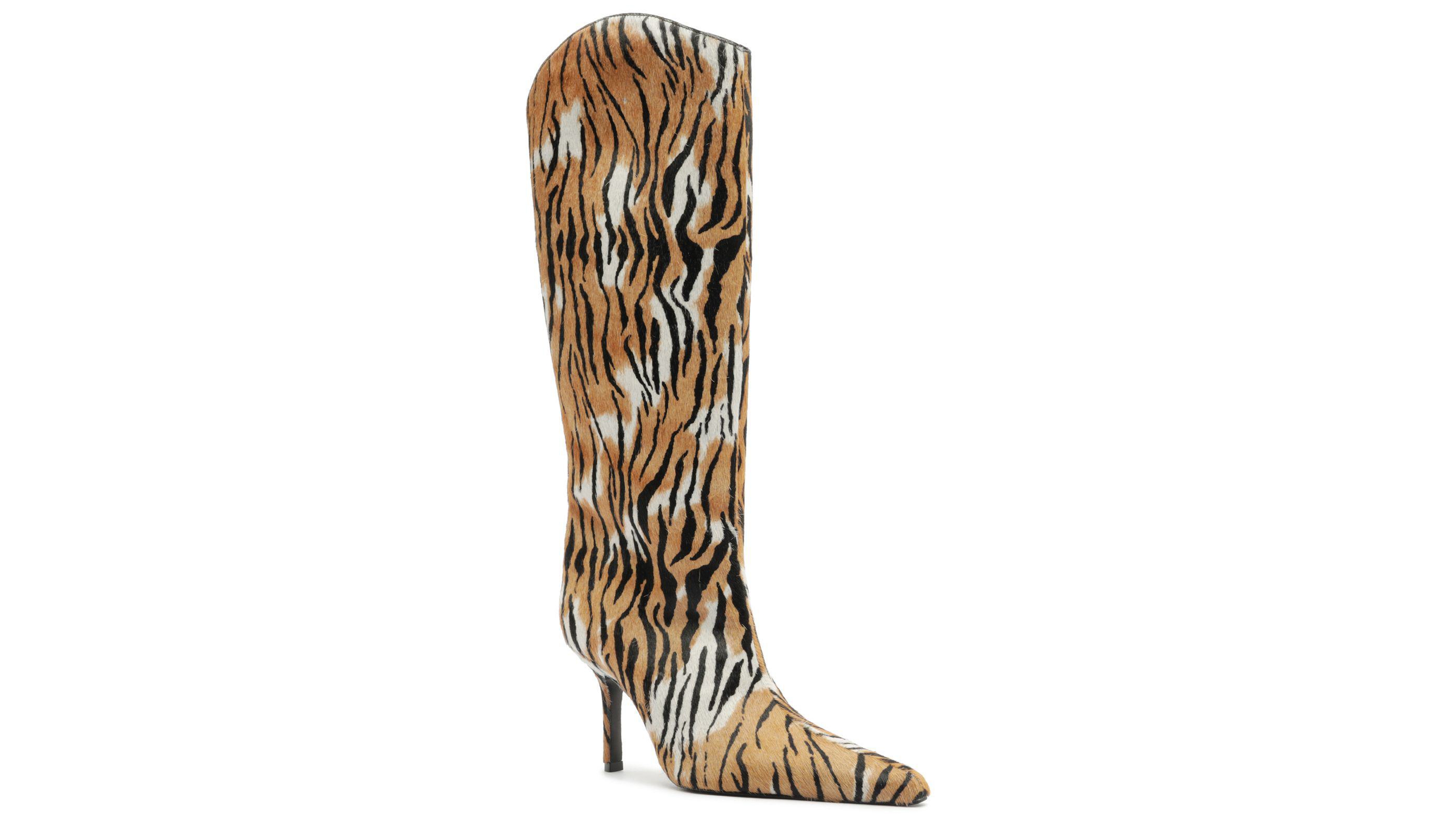 Schutz Women's Mary Ellen Heeled Pointed Toe Tall Dress Boots