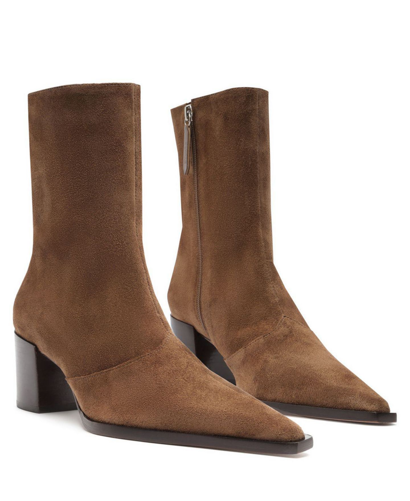 Женские ботинки Schutz Raffaela Mid Block Heel Dress Booties, цвет: Пекан коричневый — фото 11
