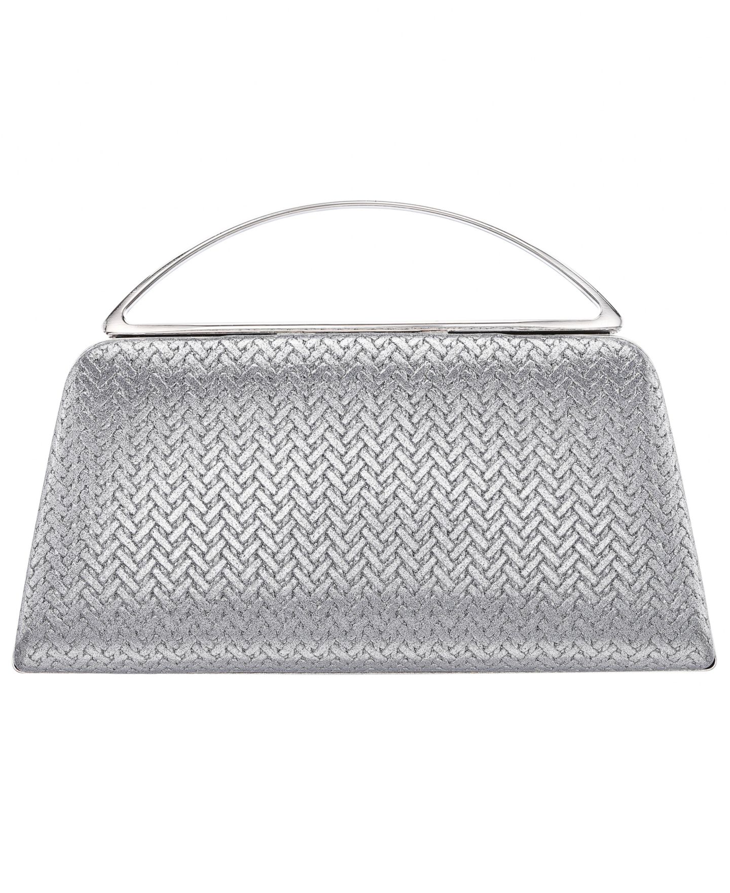 Женский клатч Nina Genesis Metallic Woven Small Handle Clutch Handbag, цвет: Состаренный серебряный — фото 2