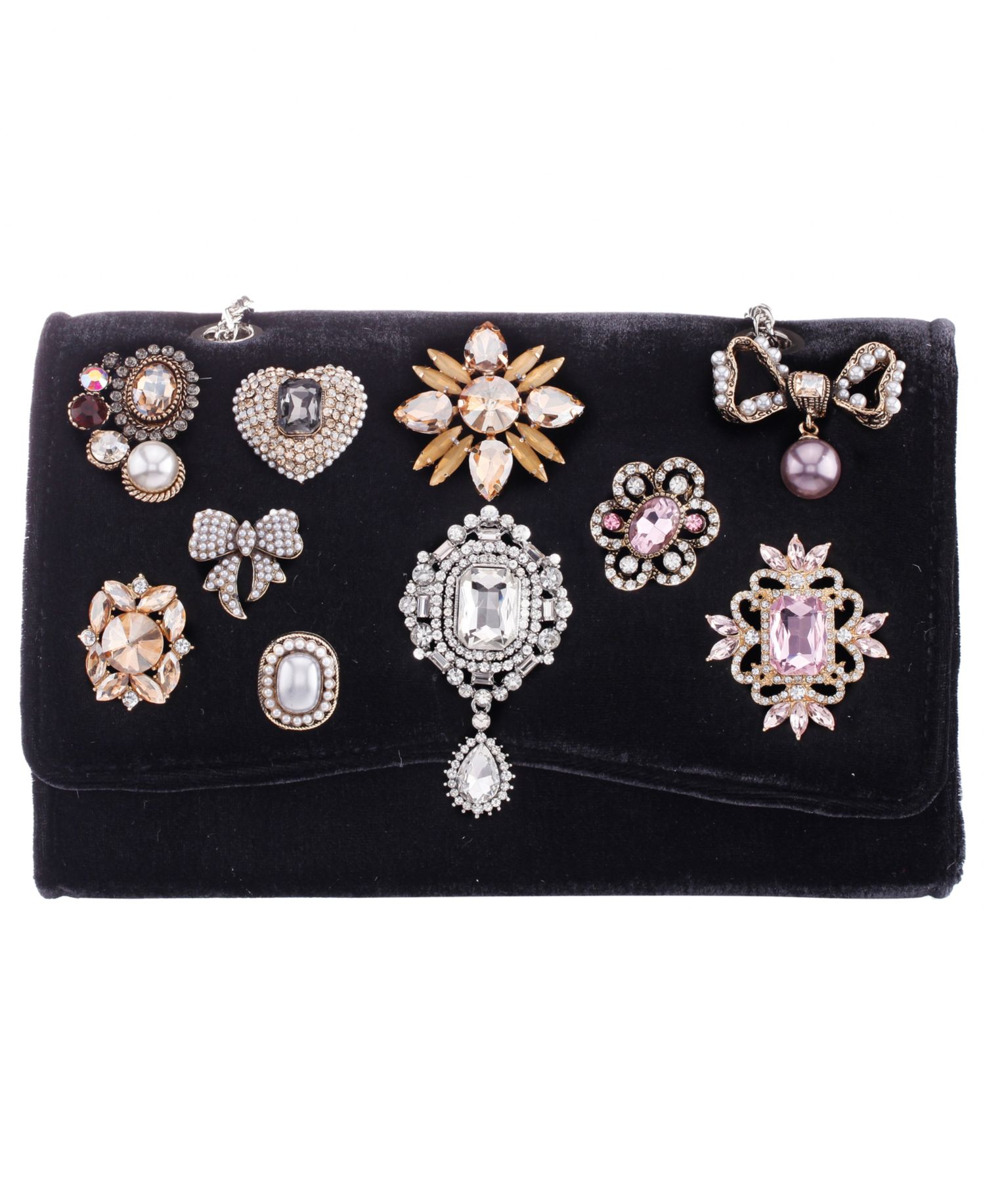 Embellished Small Flap Clutch Handbag