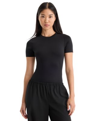 Sculpting Crewneck Short-Sleeve Bodysuit, Regular & Plus Size