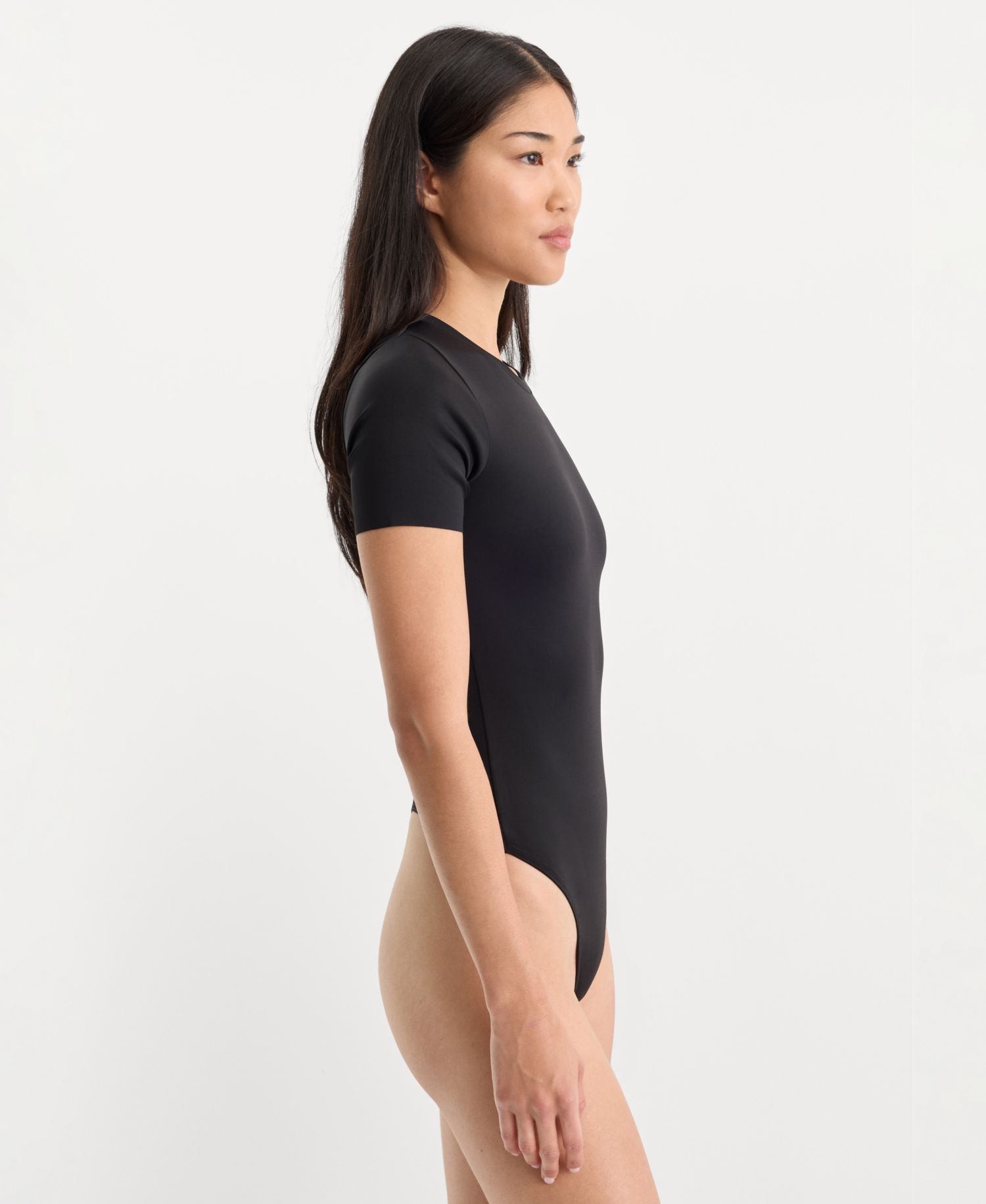 Sculpting Crewneck Short-Sleeve Bodysuit, Regular & Plus Size