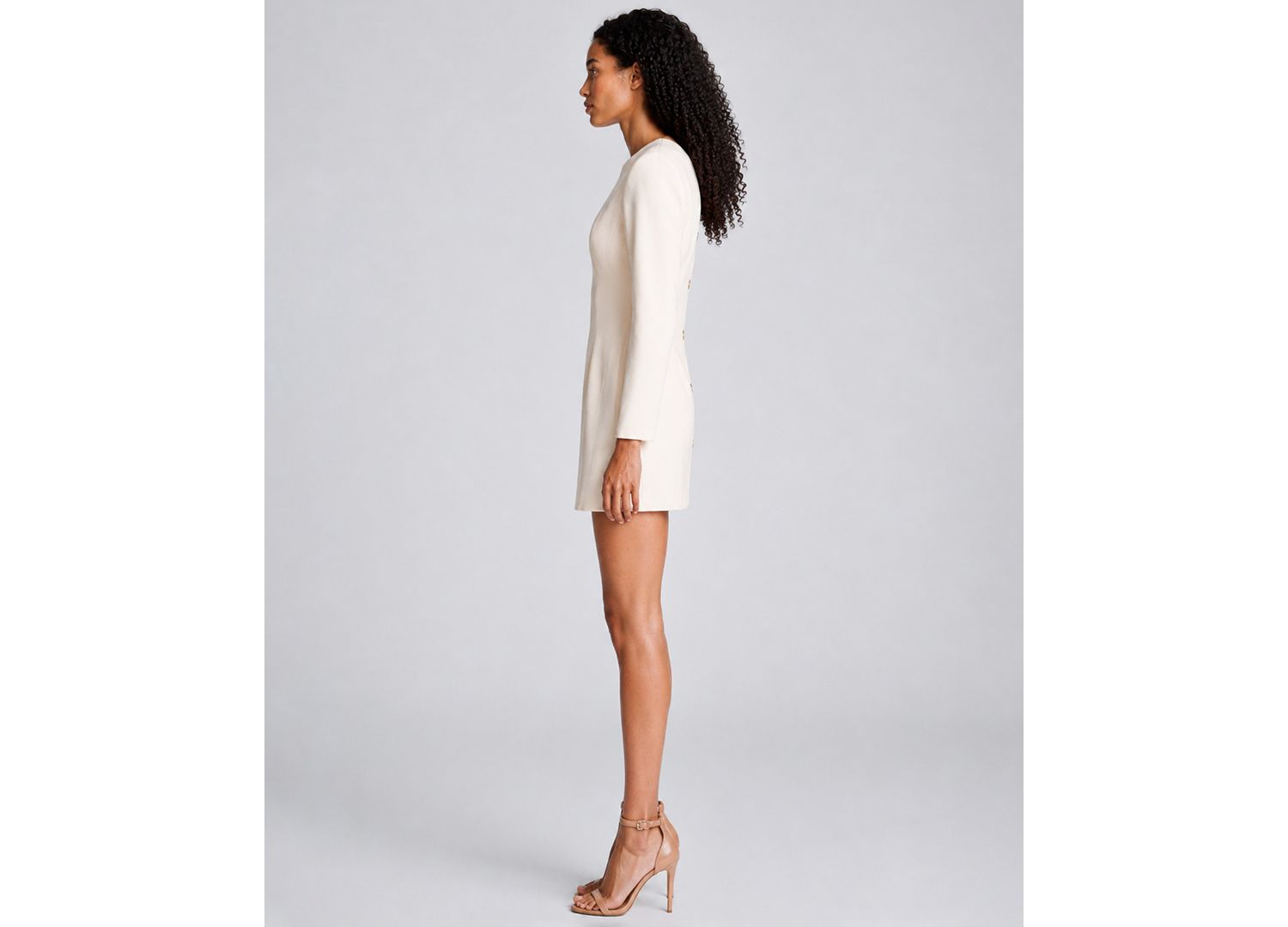 Women's Long-Sleeve Reversed Blazer Mini Dress
