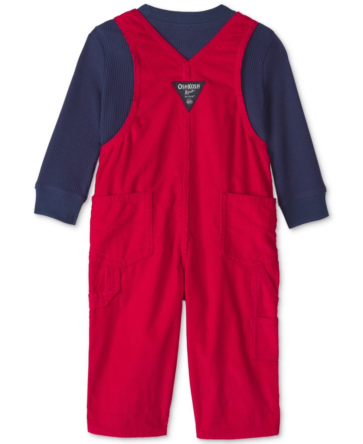 Osh Kosh Baby Boys' Thermal Long-Sleeve Top and Corduroy Overall, 2-Piece Set