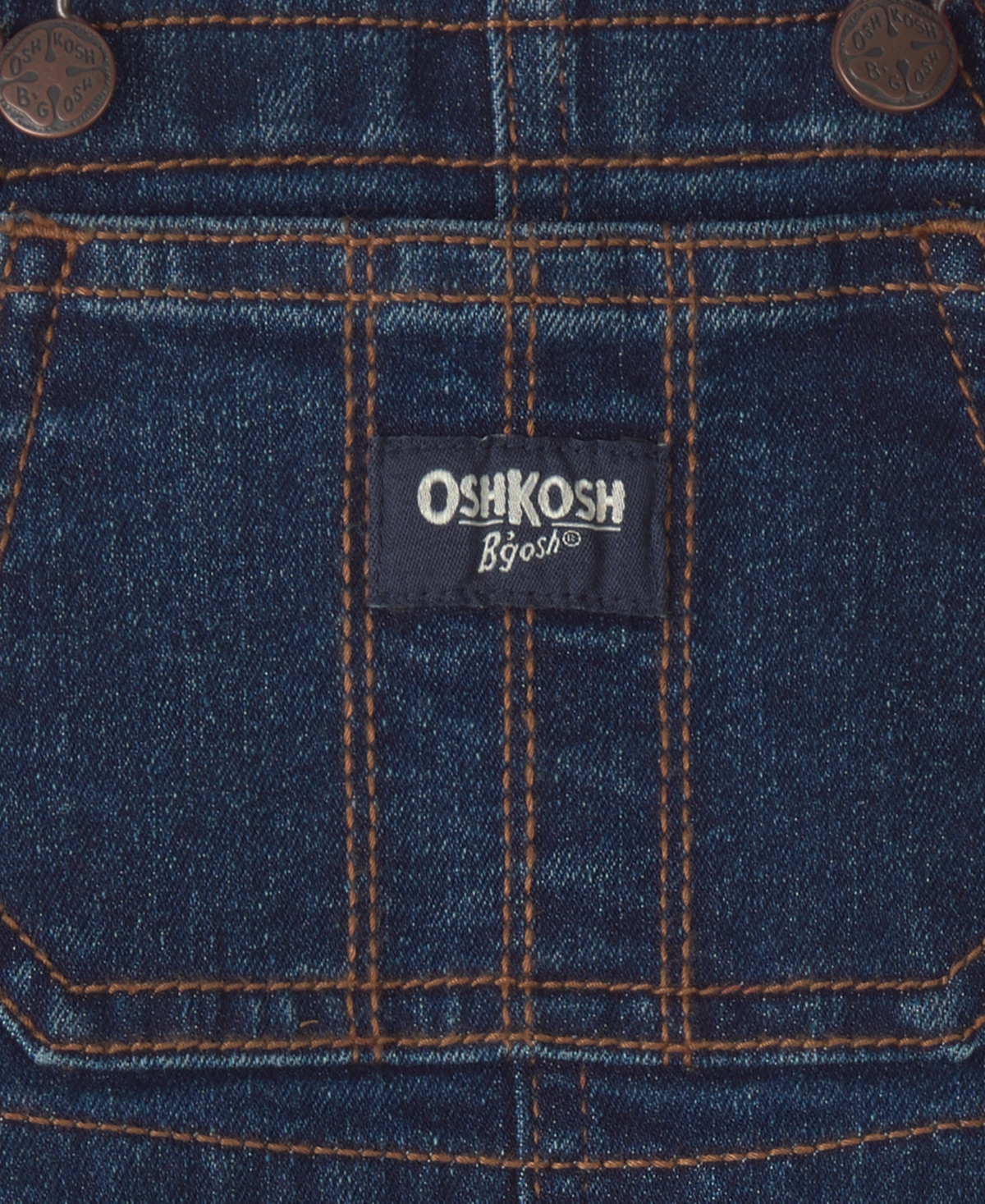 Osh Kosh Baby Boys' Buffalo-Check Long-Sleeve Thermal Top and Denim Overalls Set