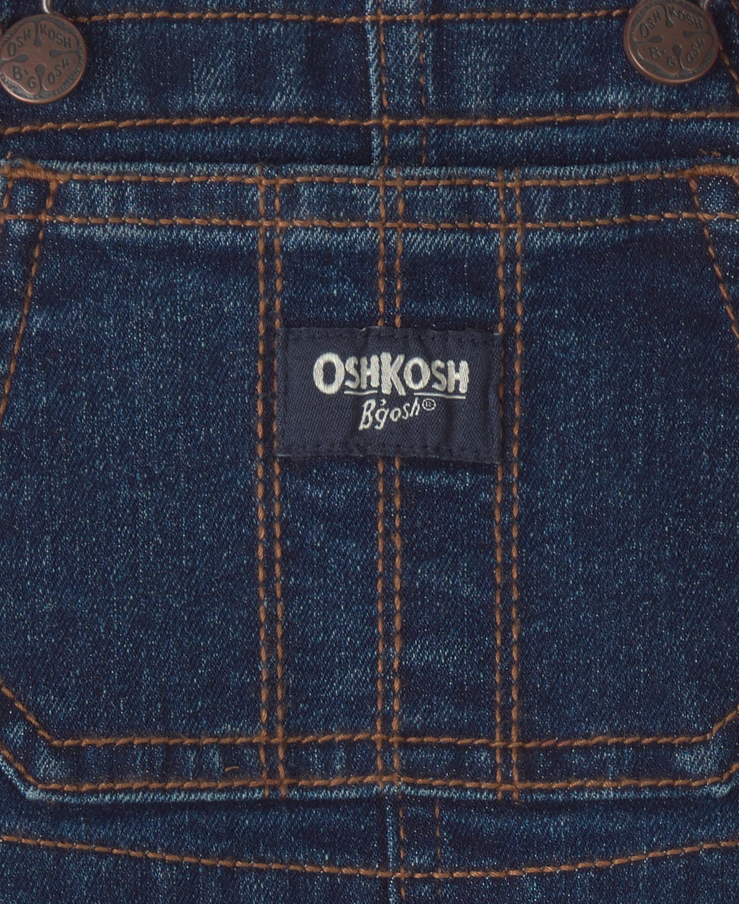 Baby Boys' Buffalo-Check Long-Sleeve Thermal Top and Denim Overalls Set