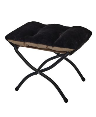 Folding Ottoman Footrest Stool Portable Padded Rest