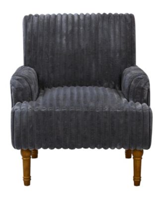 Modern Armchair with Solid Wood Legs and Soft Upholstered Seat