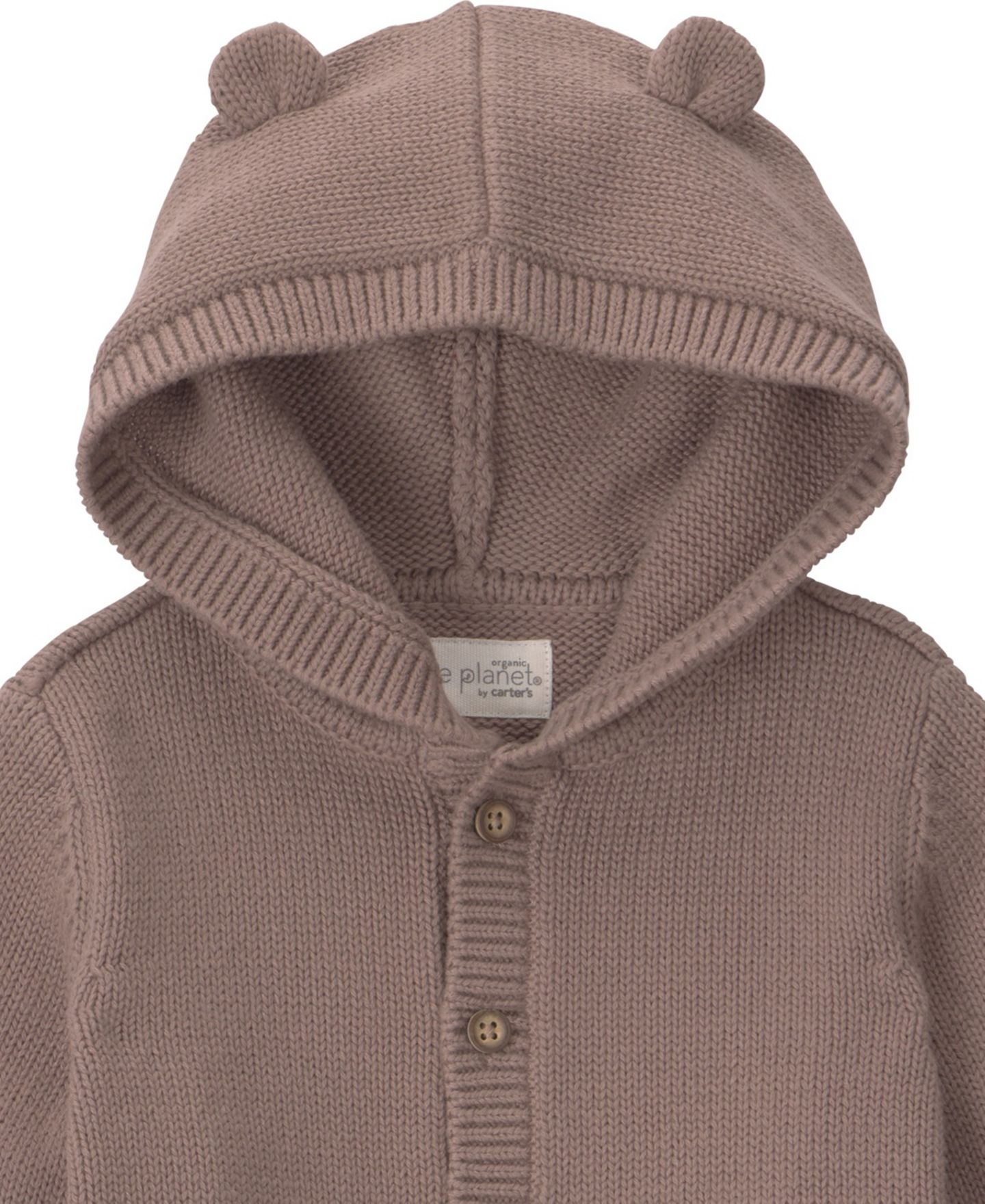 Комплект Carter's Cotton Sweater-Knit Gender-Boy or Girl Cardigan and Pant Set для мальчиков-малышей, цвет: Коричневый — фото 2
