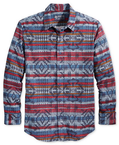 American Rag Men's Blanket Print Flannel Shirt, Only at Macy's