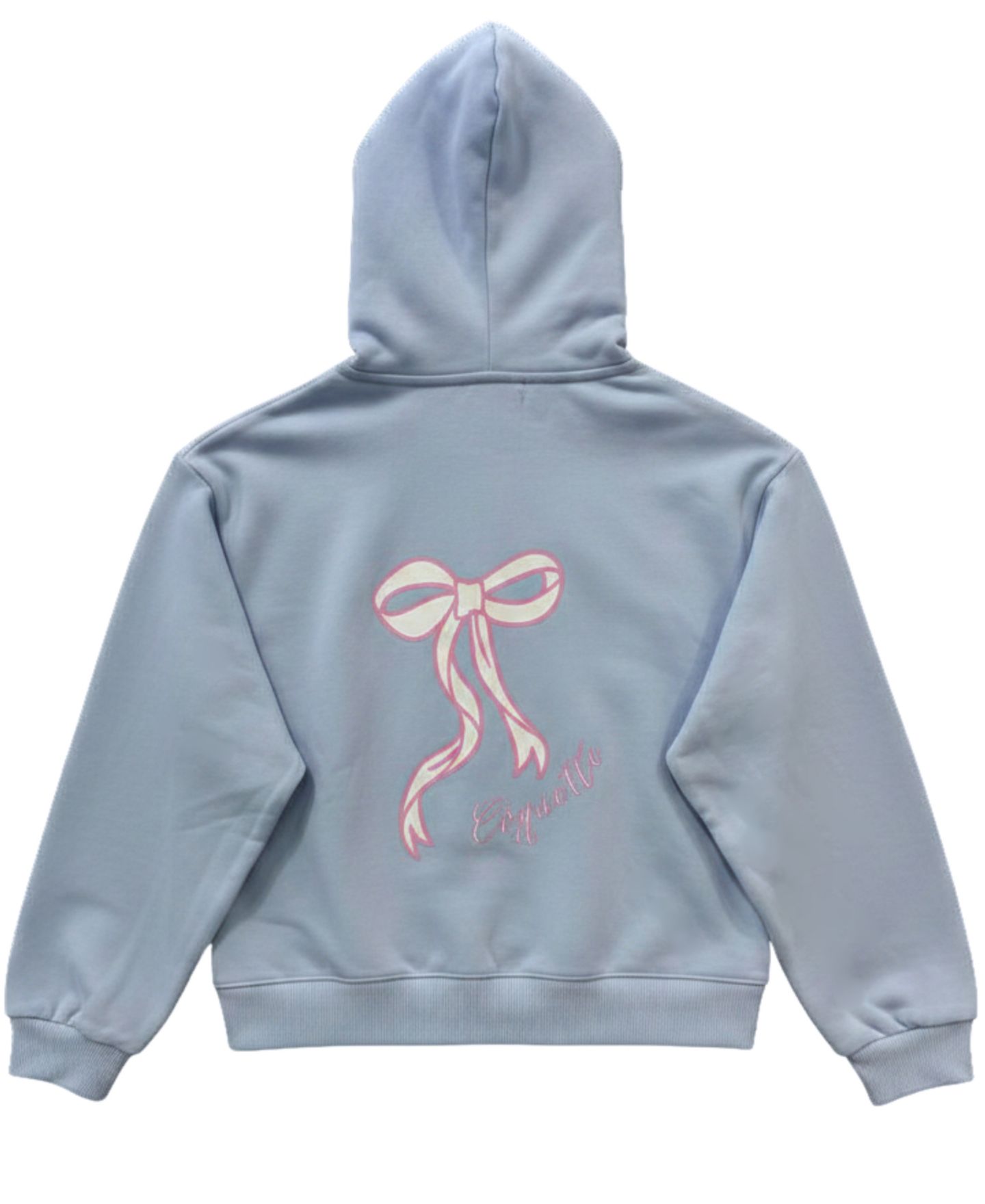 Худи With Jules Bow Graphic Kangaroo Pocket Full-Zip для девочек, цвет: Светлый пастельный синий — фото 2