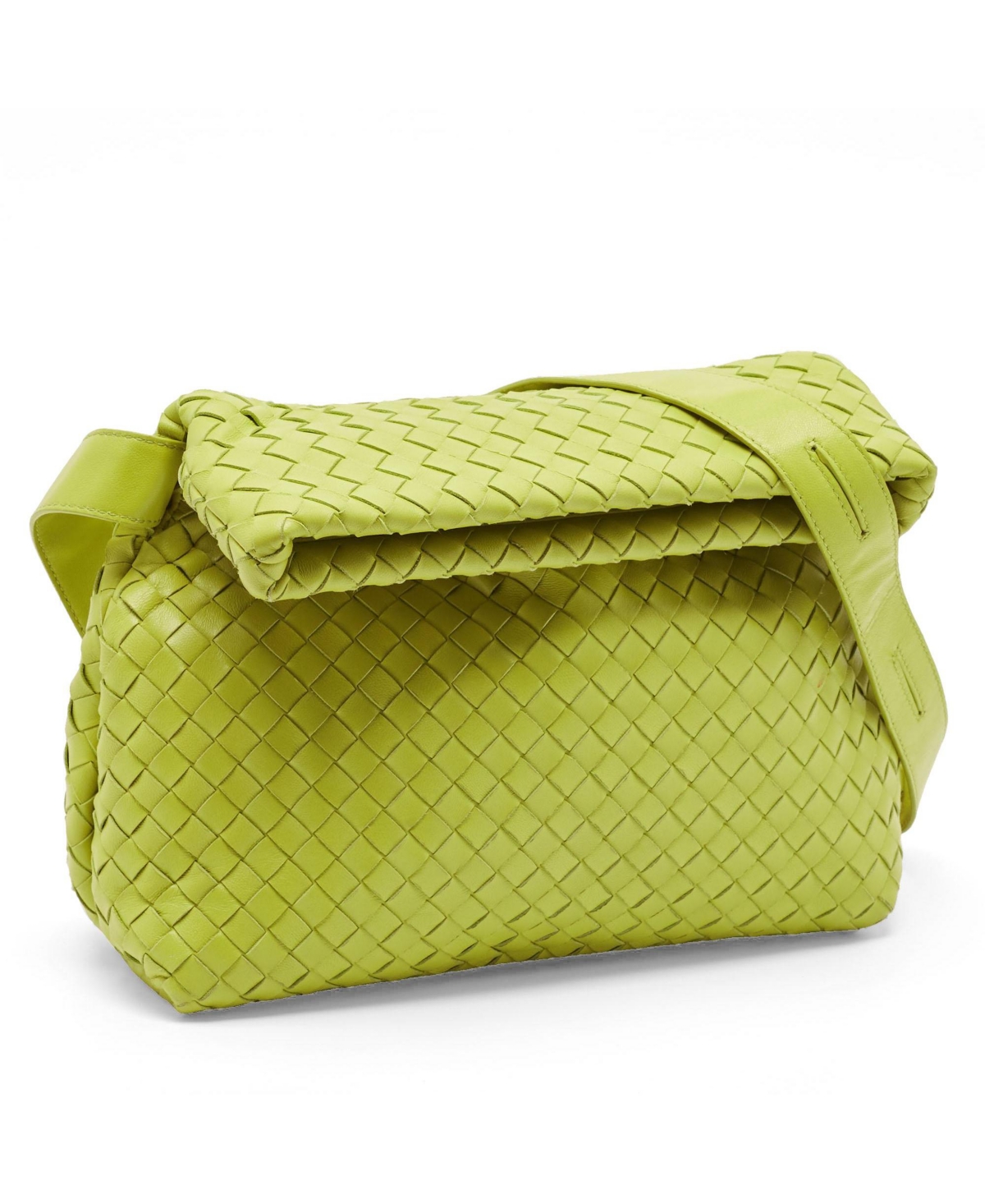 Pre-Owned Bottega Veneta Women's Bv Fold Intrecciato Leather Shoulder Bag