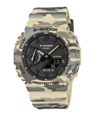 Men's Analog Digital Tan Camo Resin Watch 45.4mm