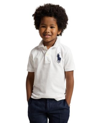 Toddler and Little Boys Big Pony Cotton Mesh Polo