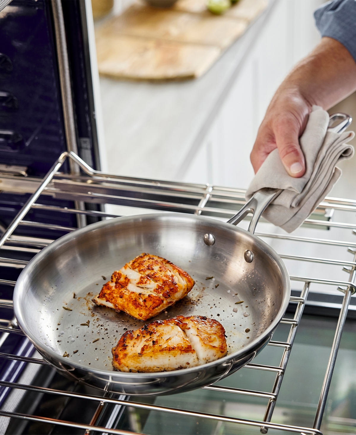 GreenPan Bobby Flay Stainless Steel 2 Piece Frypan Set