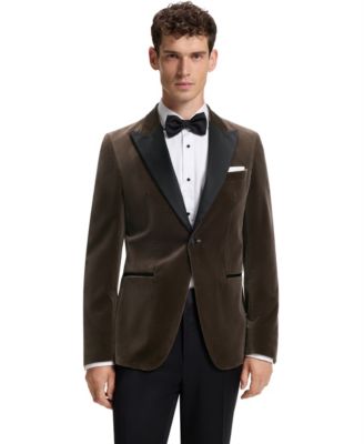 BOSS by Men's Cotton Velvet Slim-Fit Tuxedo Jacket