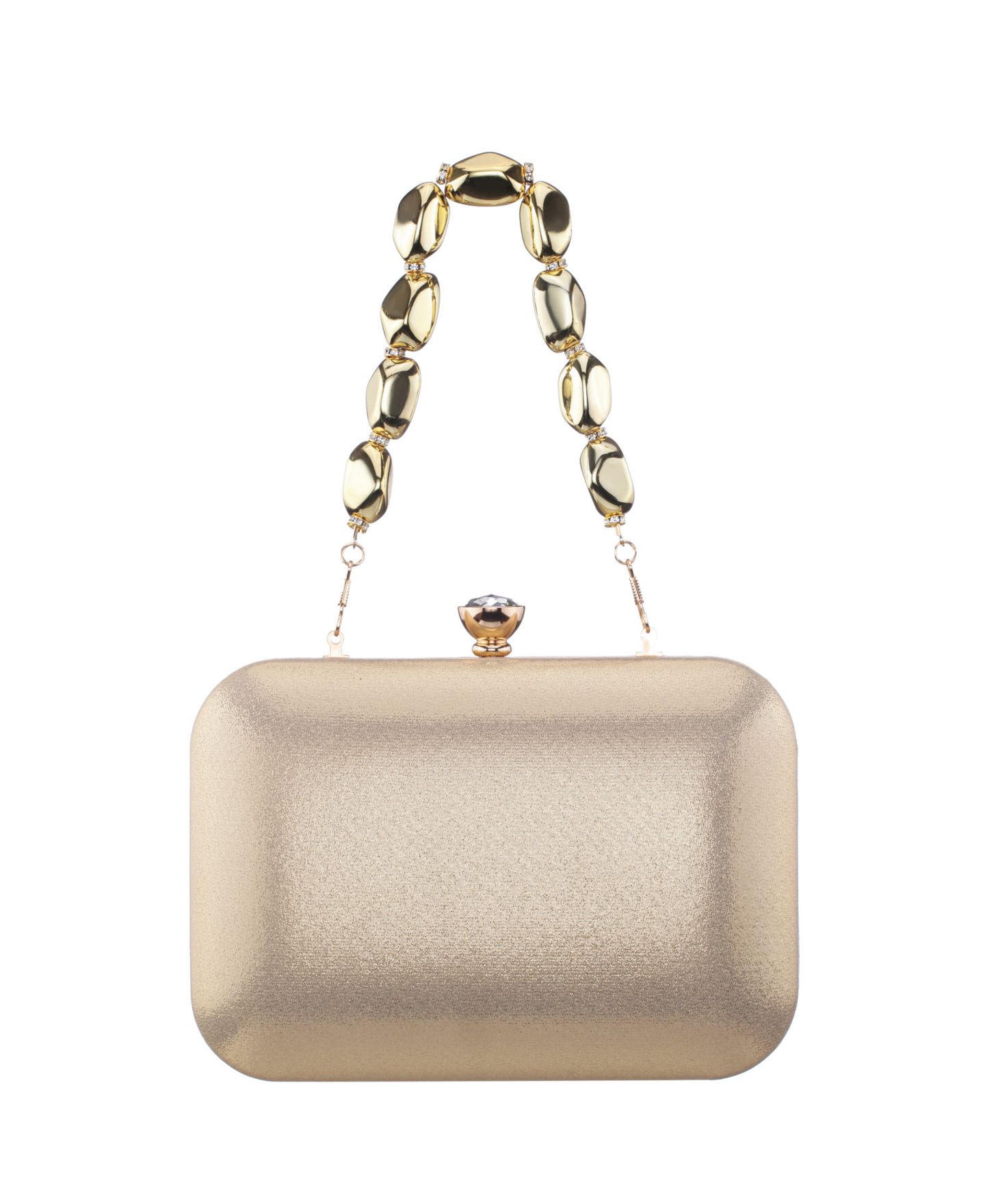 Женский клатч Nina Kaela Metallic Beaded Mini Handle Clutch Handbag, цвет: Золотой — фото 2