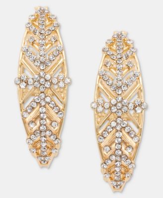 Crystal Pave Snowflake Hoops