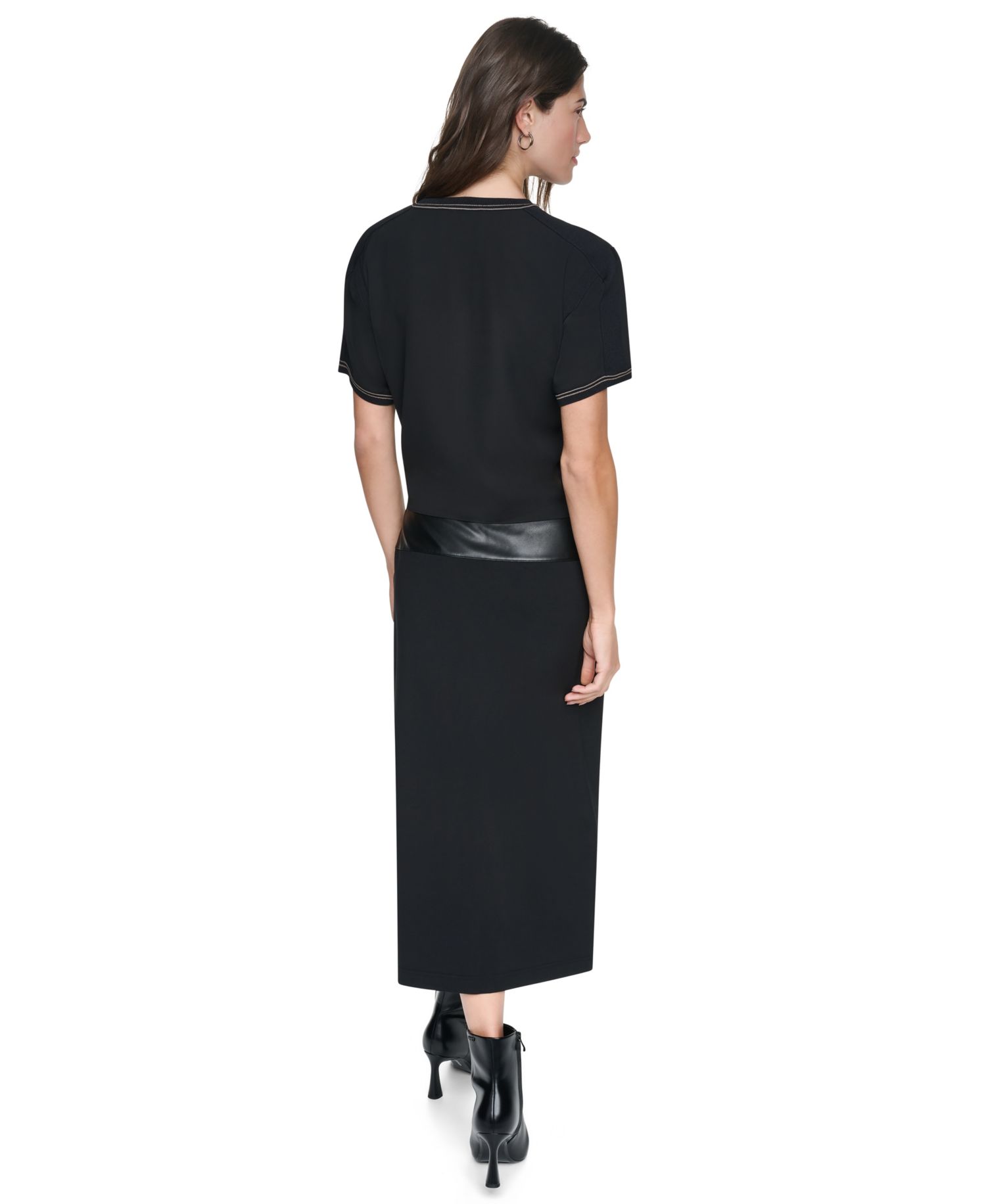 Women's Dolman Sleeve Contrast Stitching Top