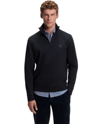 Men's Cotton-Terry Zip-Collar Regular-Fit Sweatshirt