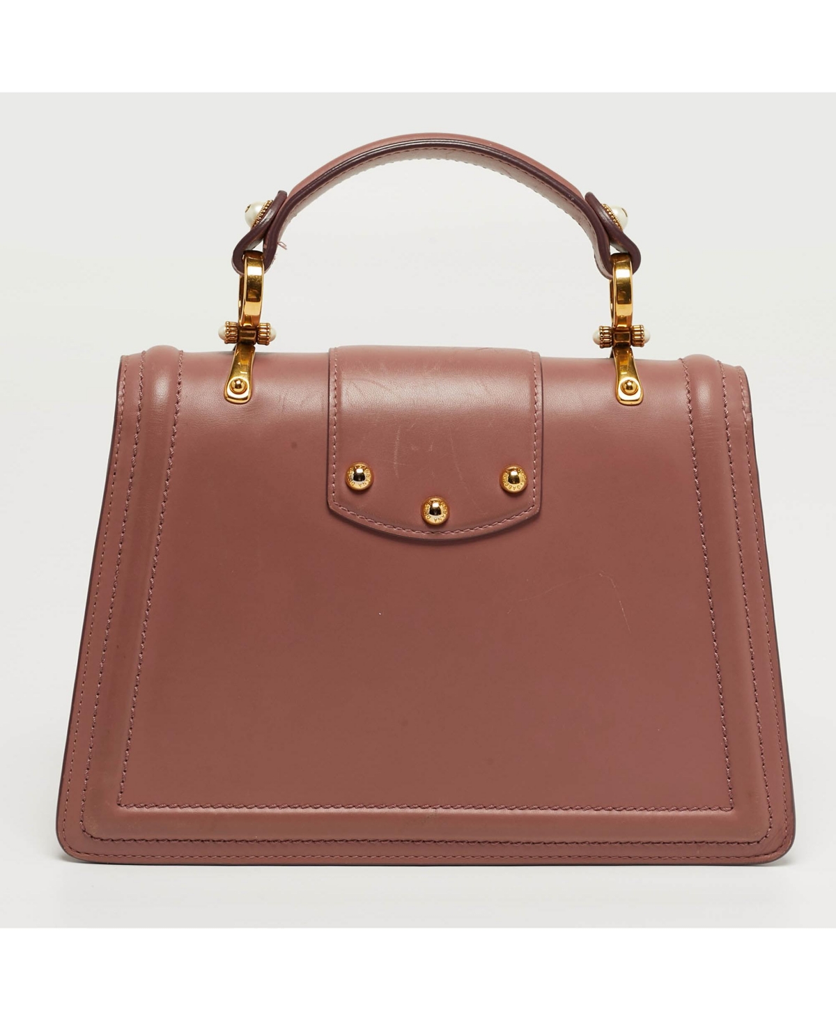 Pre-Owned Dolce & Gabbana Dolce Women's Dg Amore Leather Top Handle Satchel