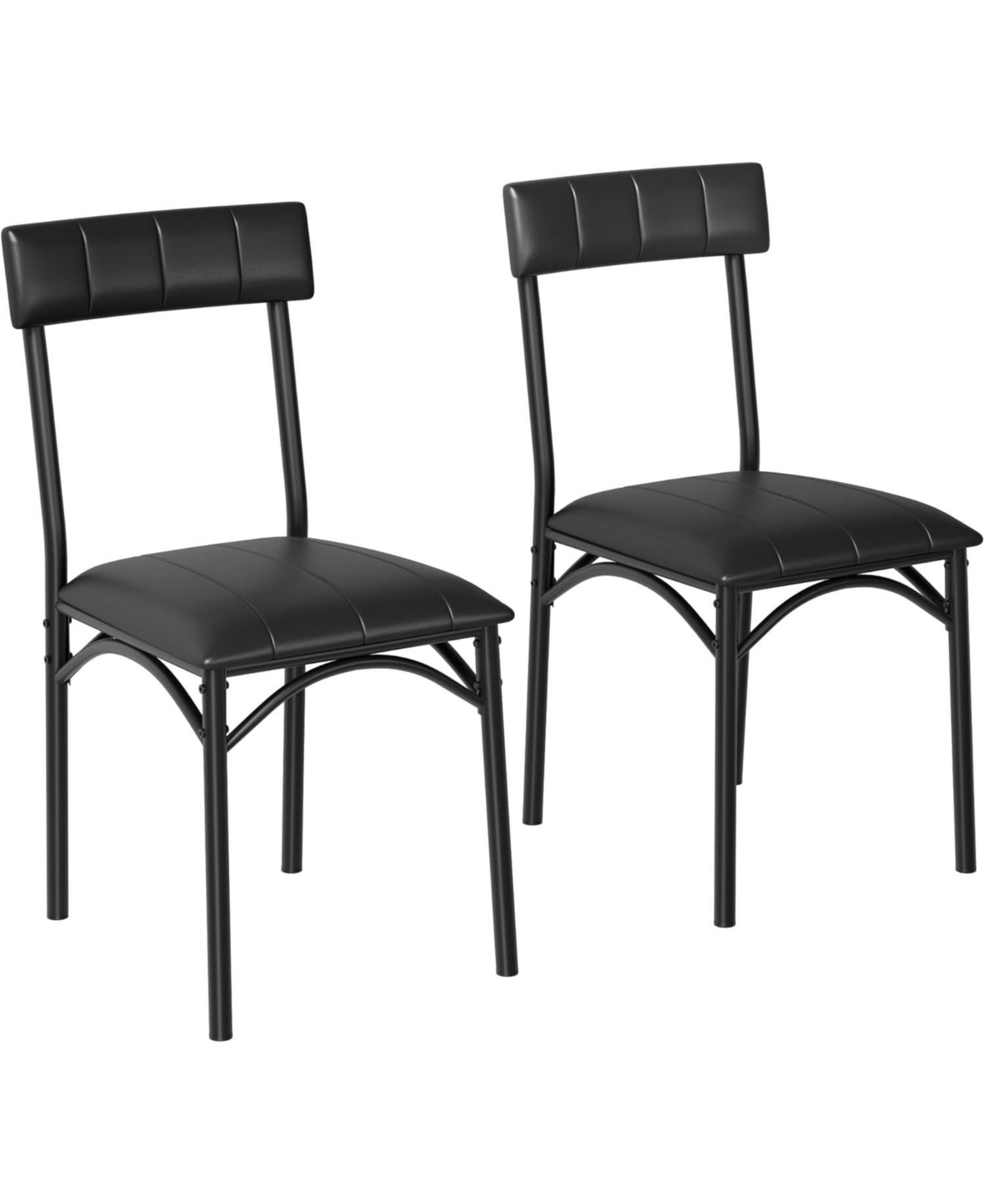 gaomon 5-Piece Dining Table Set for 4, Rectangular Kitchen And Dining Room Table with Upholstered Chairs, Space-Saving for Apartment And Studio - Blac