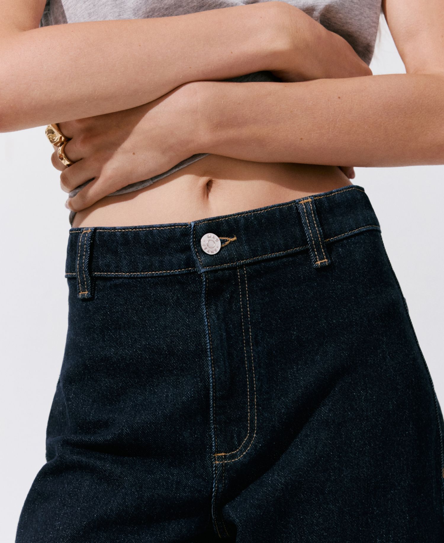 Women's Catherin Culotte Wide-Leg High-Rise Dark-Rinse Jeans