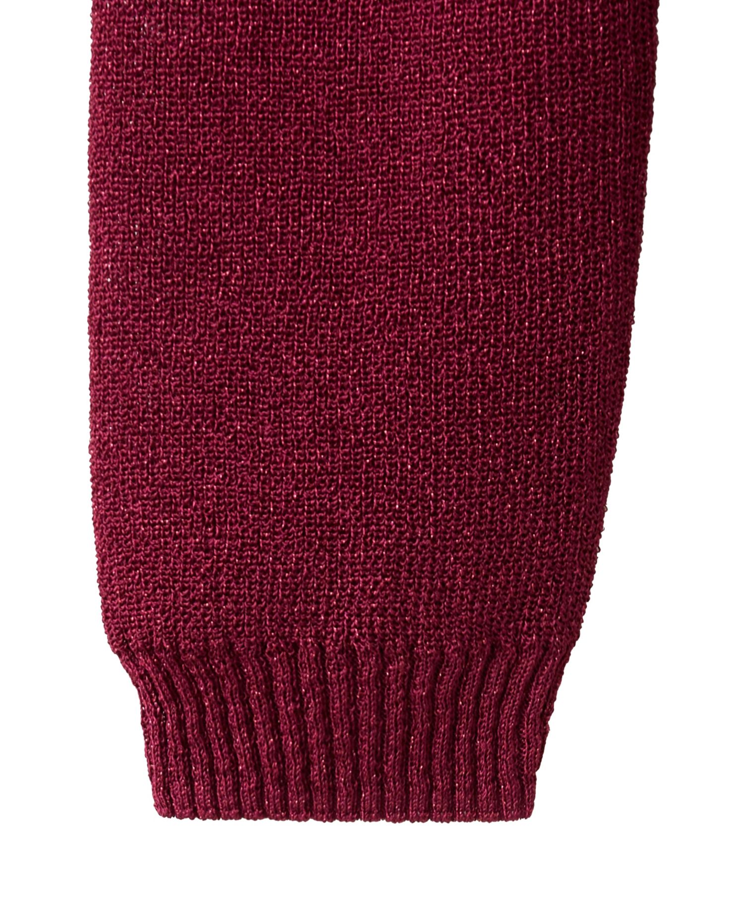 Women's Lurex Knitted Long-Sleeve Crewneck Sweater