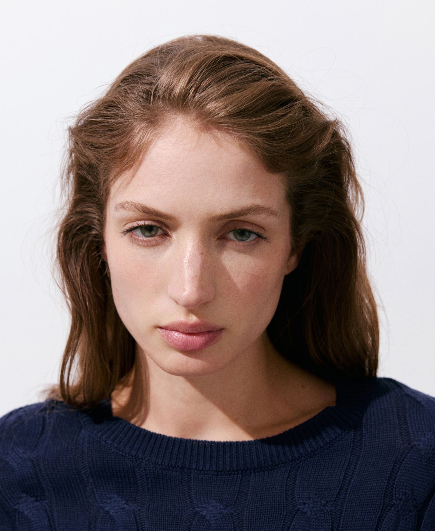 Women's Cable-Knit Crewneck Sweater