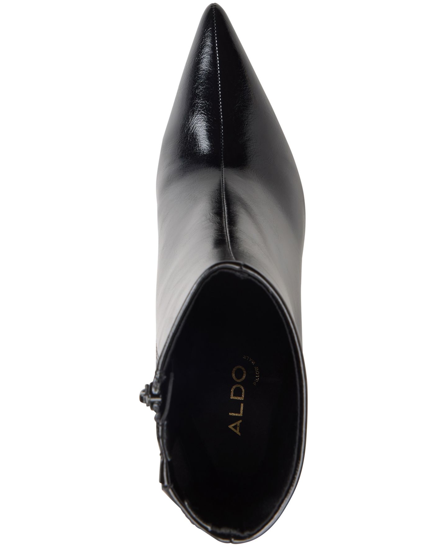 Женские ботинки ALDO Dahlyaa Pointed Toe Ankle Booties, цвет: Чёрный блестящий — фото 4