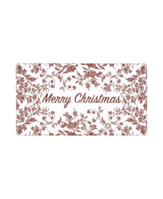 Amberley Merry Christmas Non-Slip Kitchen Mat, 17.5" x 32"