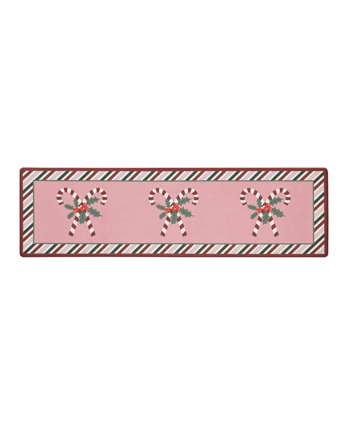 Laura Ashley Candy Cane Non-Slip Kitchen Mat