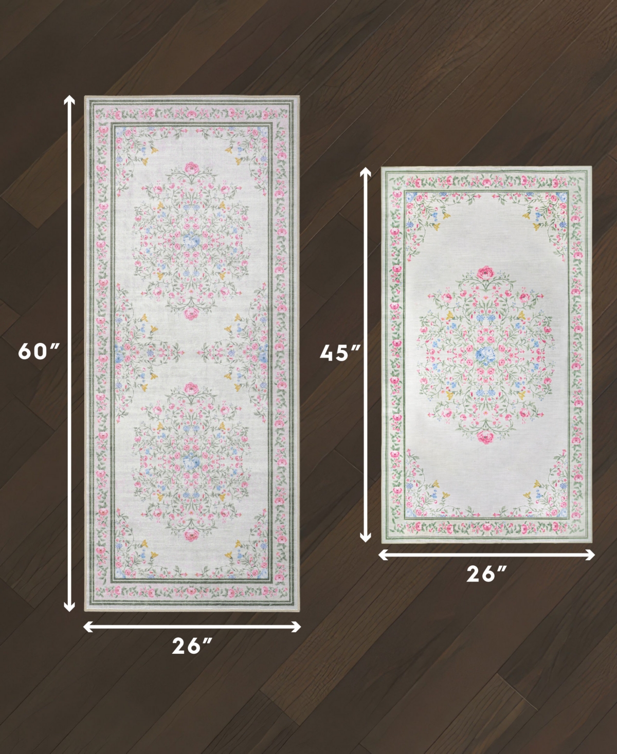 Laura Ashley Bennetts Printed 2-Piece Accent Rug Set
