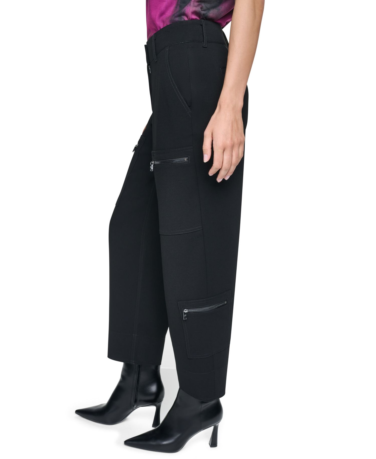 Women's Cargo Straight-Leg Zipper Pocket Pants