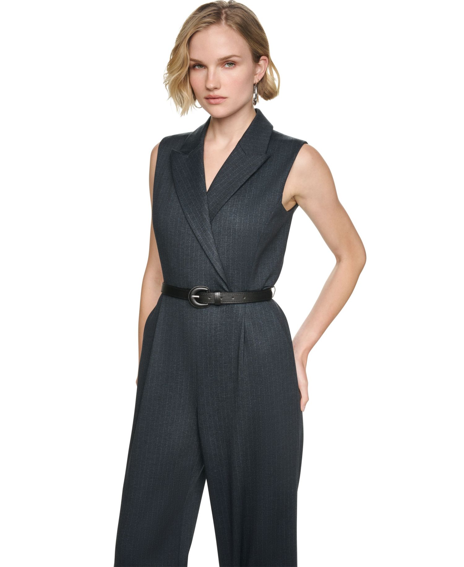 Women's Sleeveless Wide-Leg Jumpsuit