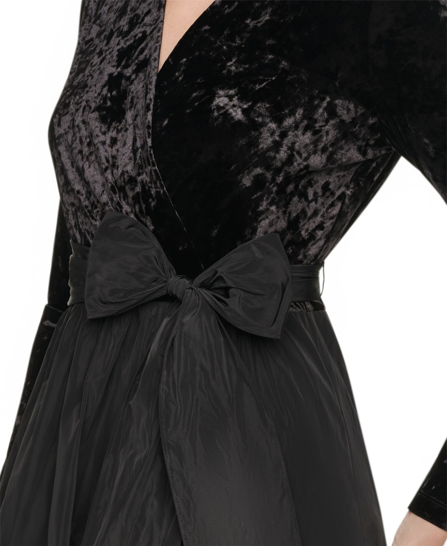 Women's V-Neck Fit & Flare Velvet Dress