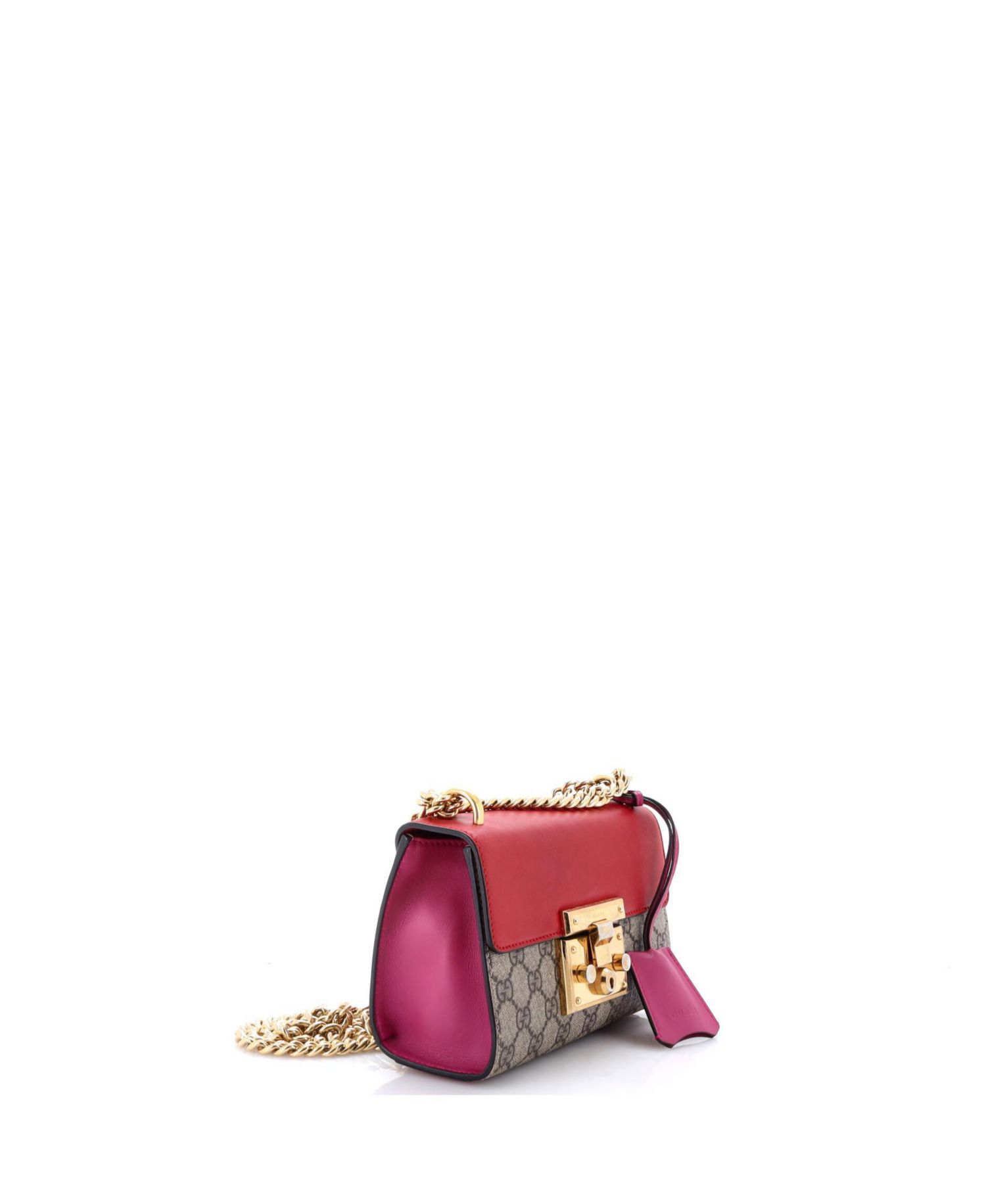 Small Padlock Shoulder Bag GG Coated Canvas and Leather