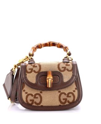 Mini Bamboo 1947 Top Handle Bag Jumbo GG Canvas