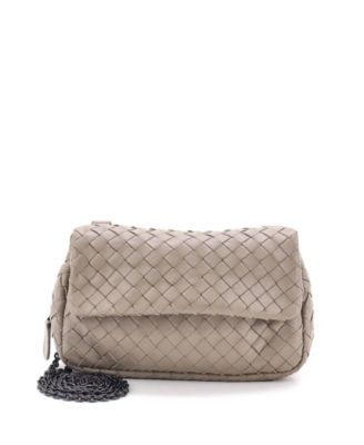 Small Expandable Chain Crossbody Bag Intrecciato Nappa