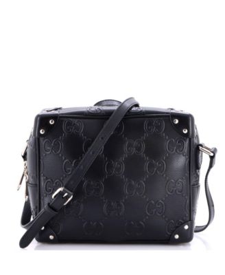 Square Shoulder Bag GG Embossed Perforated Leather