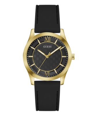 Men's Black Silicone Watch 38mm