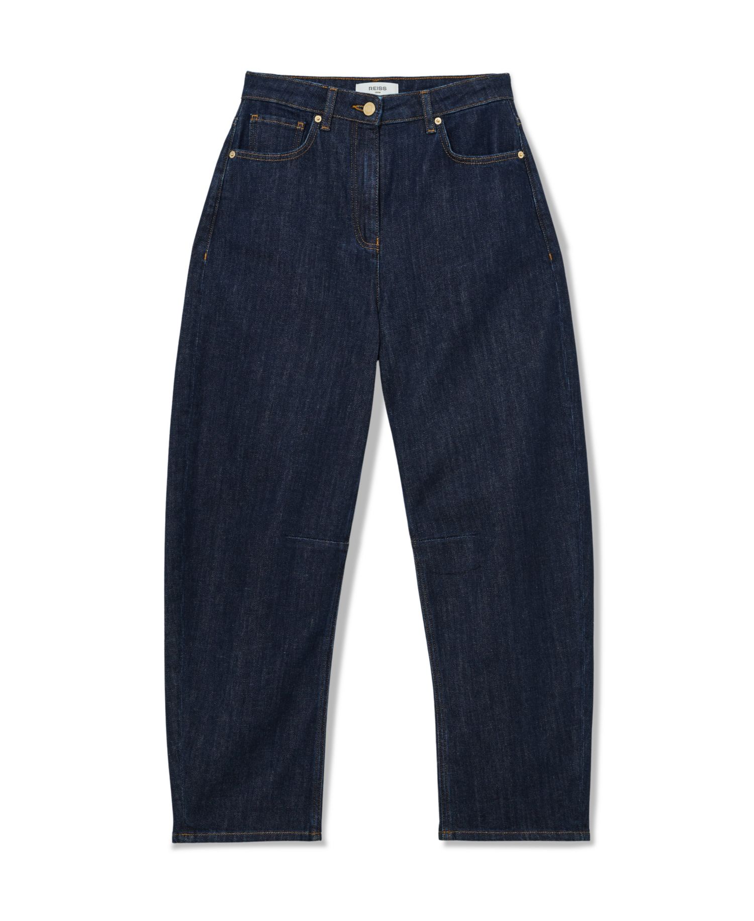Women's Levitt Mid-Rise Barrel-Leg Relaxed-Fit Denim Jeans