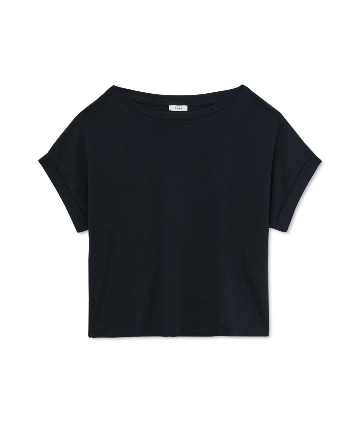 Женская футболка REISS Sia Off-the-Shoulder Short-Sleeve, цвет: Тёмно-синий — фото 3