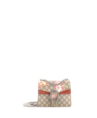 Mini Dionysus Bag Blooms Print GG Coated Canvas