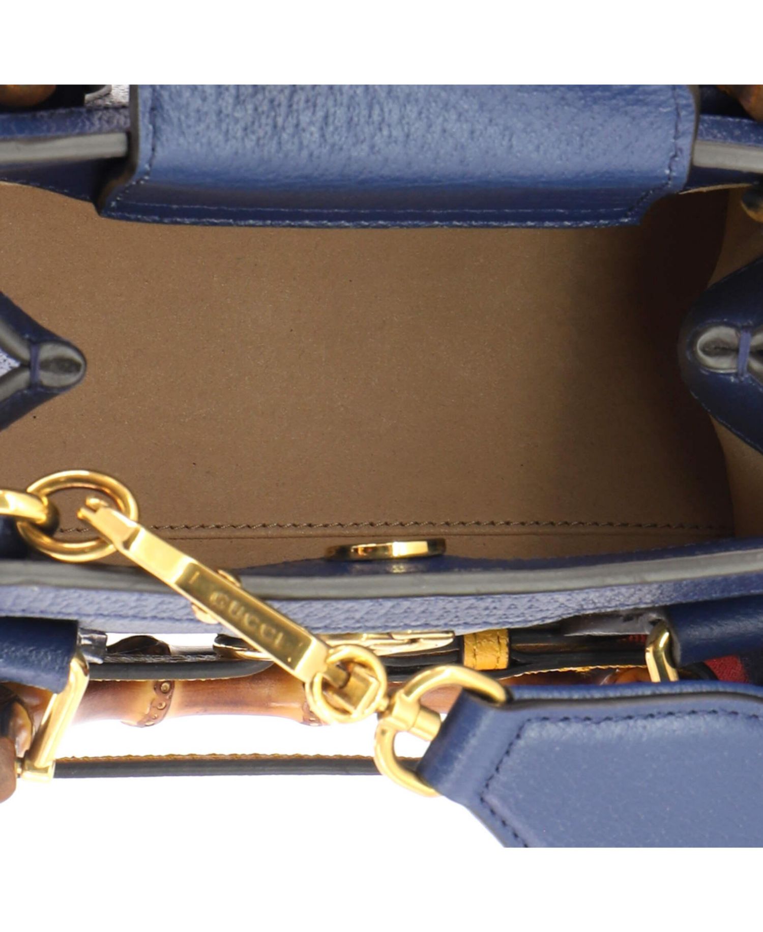 Mini Diana NM Bamboo Handle Tote Leather